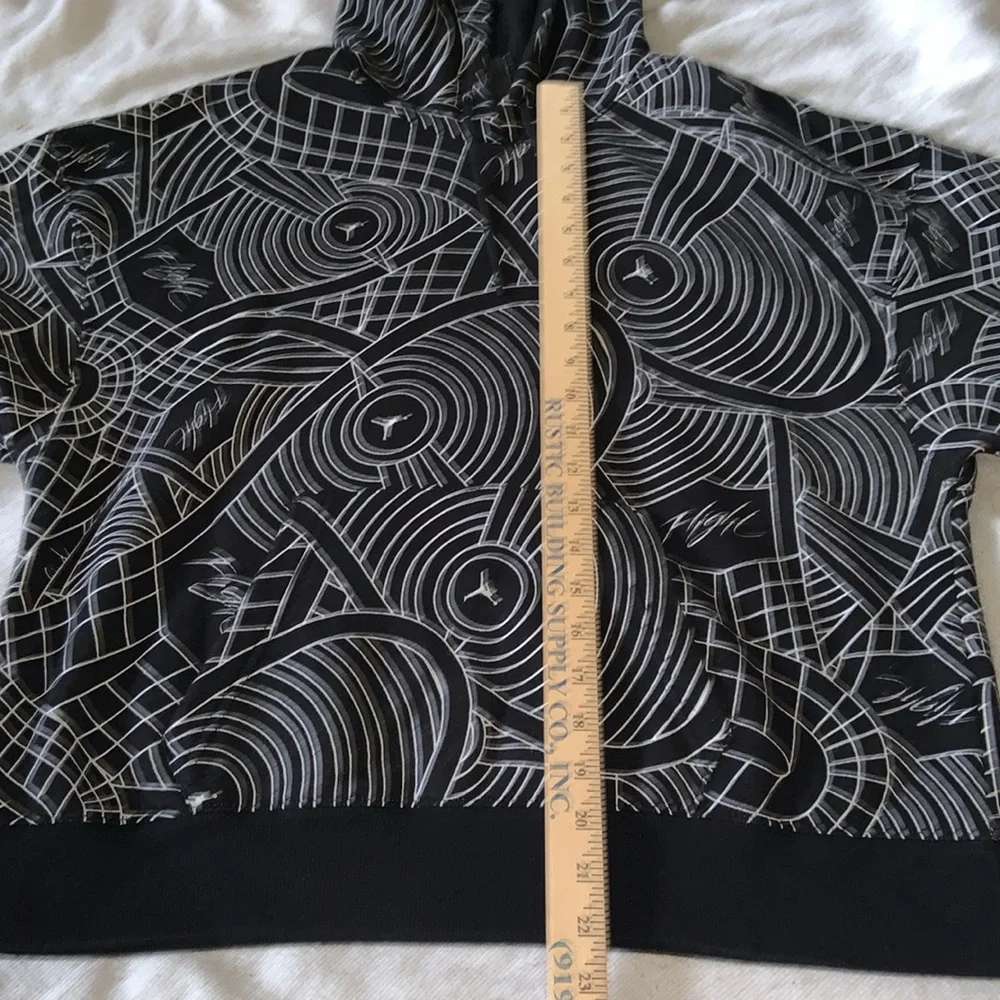 Nike Jordan Brooklyn flight black hoodie sneaker print loose fit unisex small